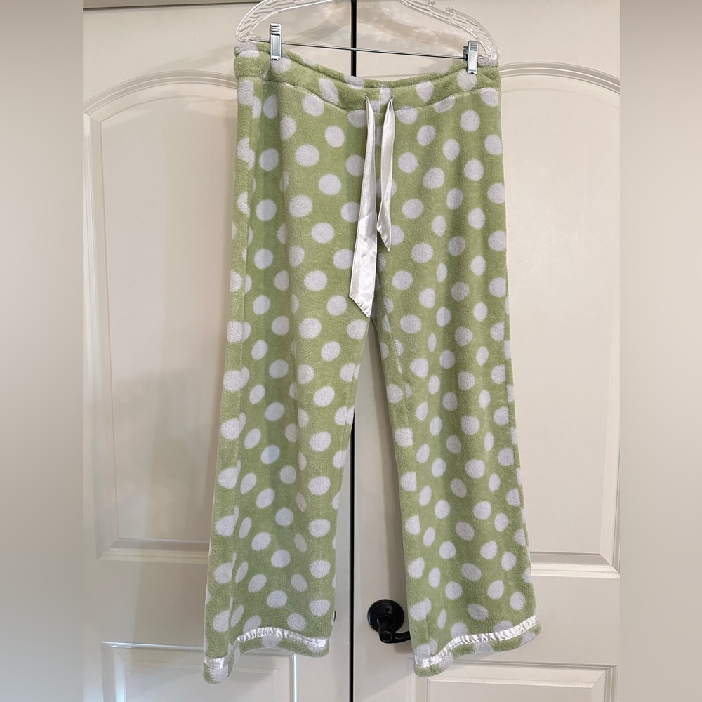 Cozy Green Polka Dot Pajama Pants